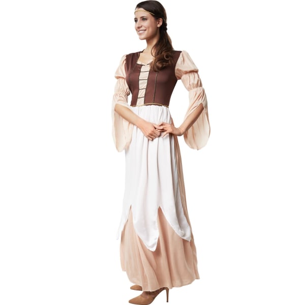 tectake Smuk middelalderkvinde kostume White XL
