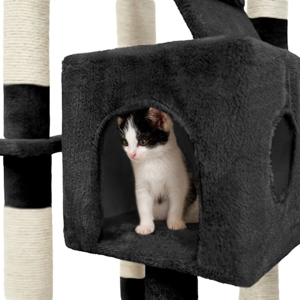 tectake Kradsetræ Mogli -  sort Black