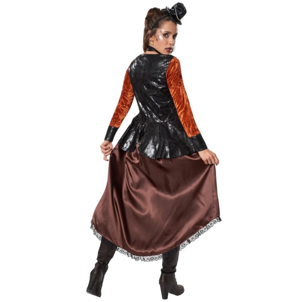 tectake Steampunk prinsesse kostume Brown S