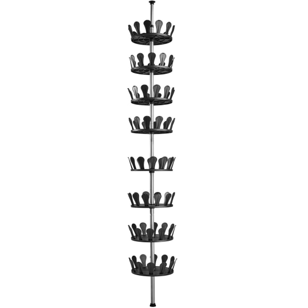 tectake Skoreol med karruselsystem 26,5x100-300cm Black