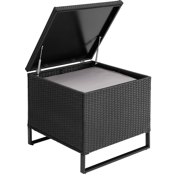 tectake Polyrattan loungesæt Ostuni -  sort Black