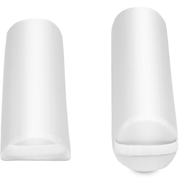 tectake Massagebriks med 2 zoner, polstring, massageruller og aluminiumsstel -  hvid White