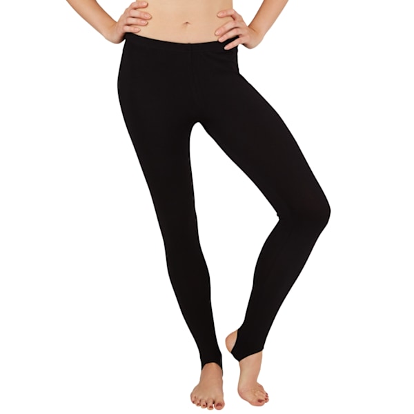 tectake Leggings med fodstrop sort Black XXL