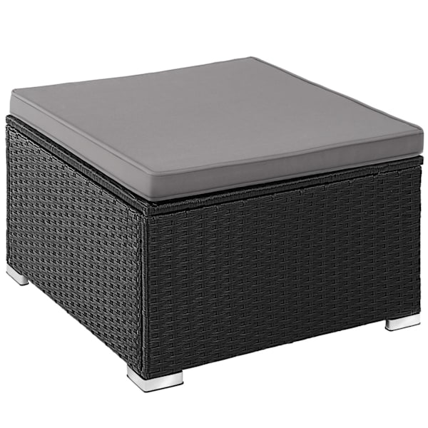 tectake Polyrattan loungesæt Lignano -  sort Black