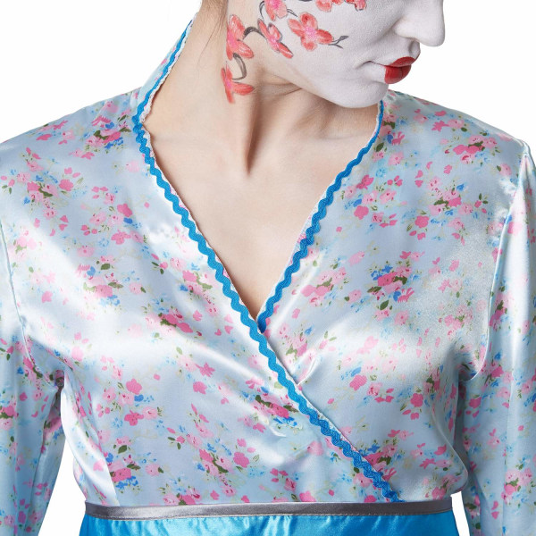 tectake Fortryllende Geisha kostume Blue XXL