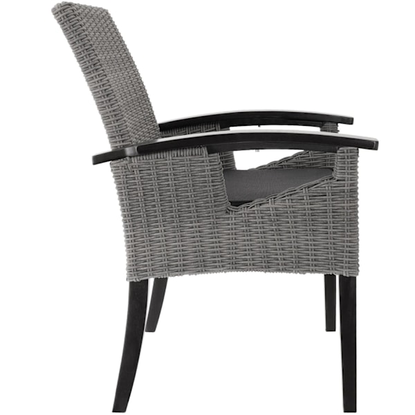 tectake Polyrattan havebord Taranto med 4 stole Rosarno -  grå Grey