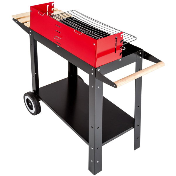 tectake Grill med hjul Red