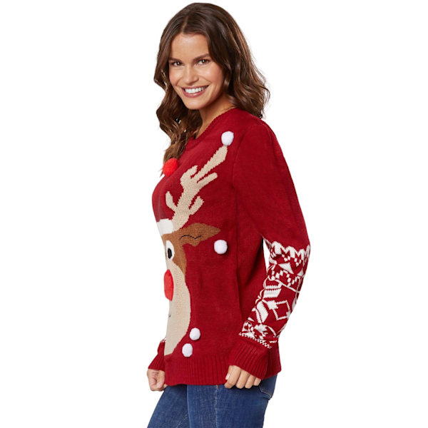 tectake Julesweater Rudolf Rensdyr Red S