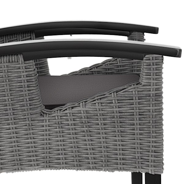 tectake Polyrattan havestol Rosarno -  grå Grey