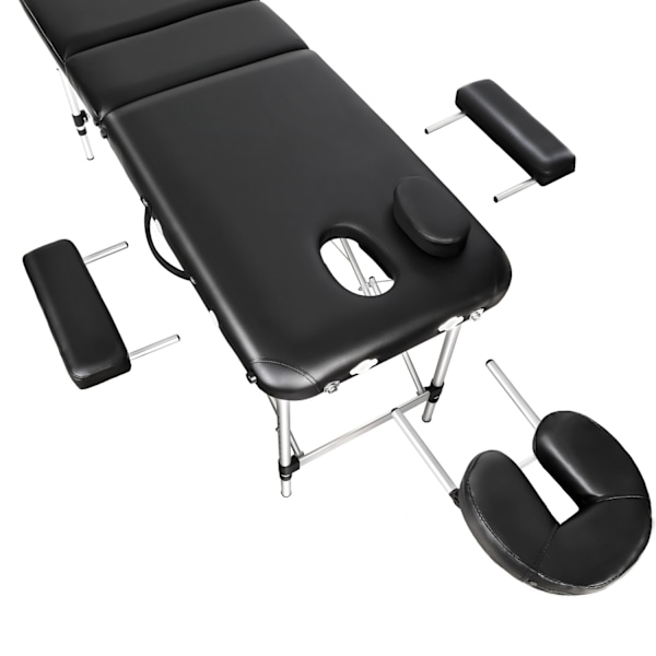 tectake Massagebriks med 3 zoner, 5 cm polstring og taske -  sort Black