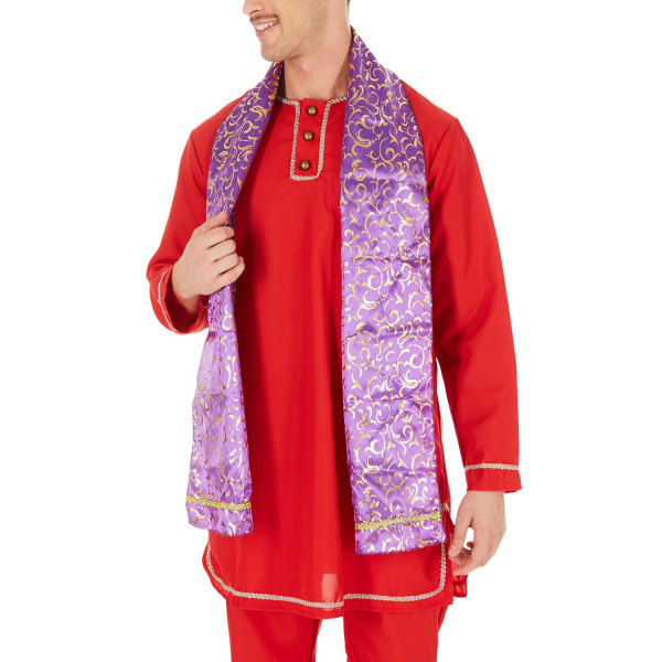 tectake Indisk kostume mand Red L