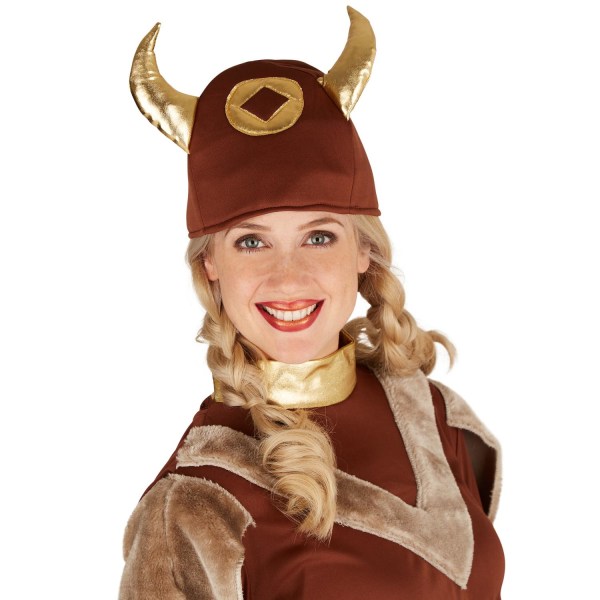 tectake Vikingehøvding kostume kvinde Brown XL