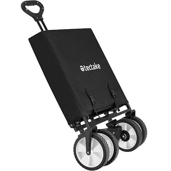 tectake Trækvogn foldbar Leon, bæreevne 80 kg -  sort Black