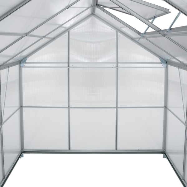 tectake Drivhus i aluminium med fundament - 250 x 185 x 195 cm 2 Transparent