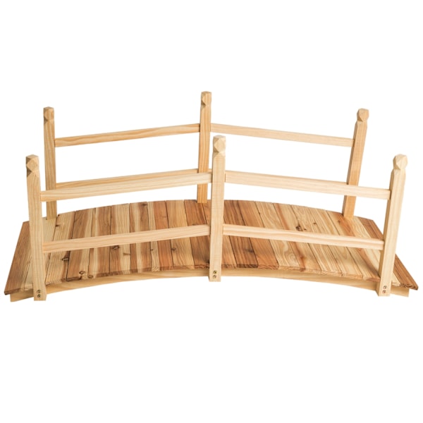 tectake Havebro af træ 137cm lang Brown