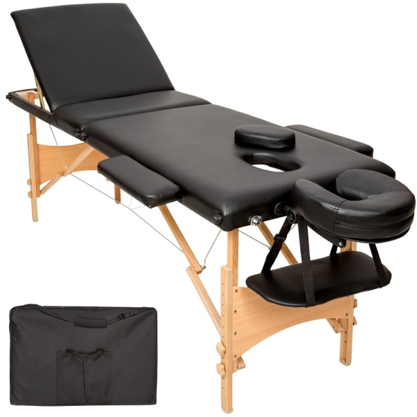 tectake Massagebriks med 3 zoner, polstring + taske -  sort Black