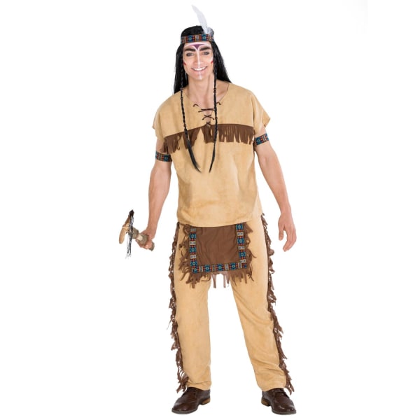 tectake Indianeren Black Hawk kostume Brown L