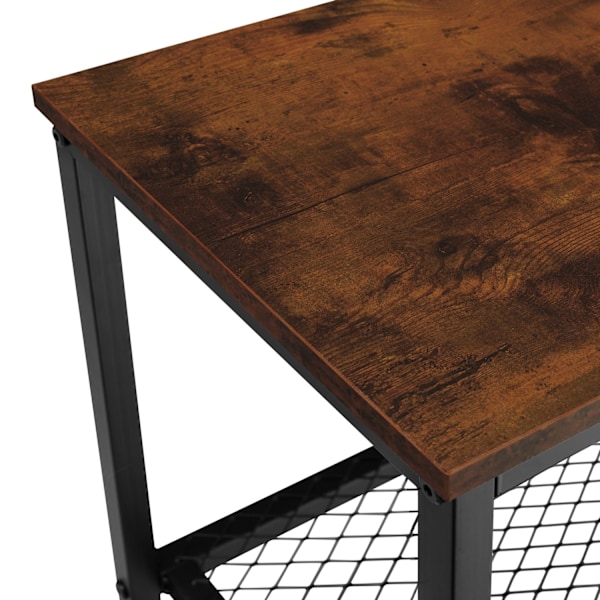 tectake Sidebord Bristol -  Industrielt mørkt træ, rustikt Dark brown