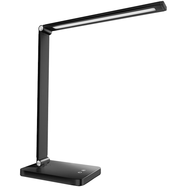 tectake Bordlampe Novaly, LED, dæmpbar, foldbar, 5W -  sort Black