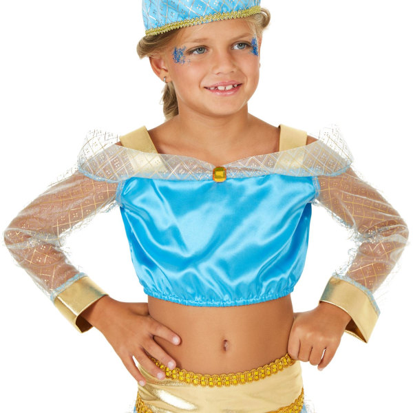 tectake Orientprinsesse børnekostume Blue 140 (9-10y)