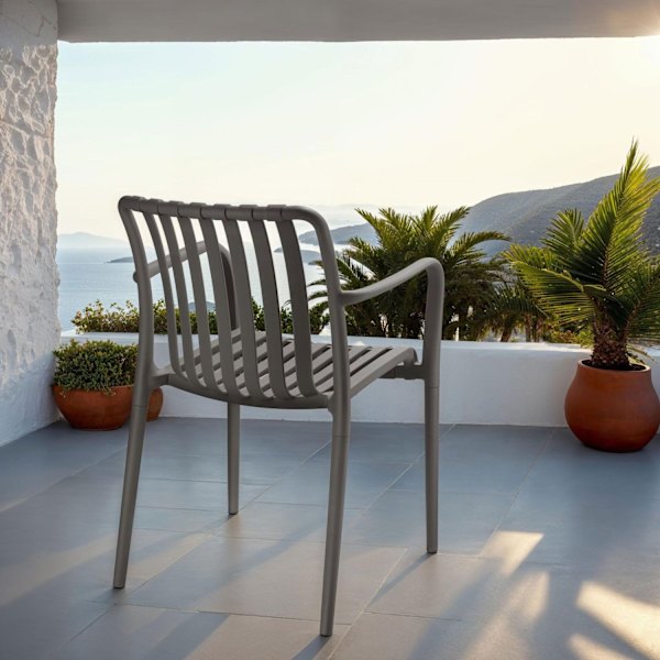 Havestole Alcudia, vejrbestandige, stabelbare - anthrazit,Sæt med 6 stk. Graphite grey