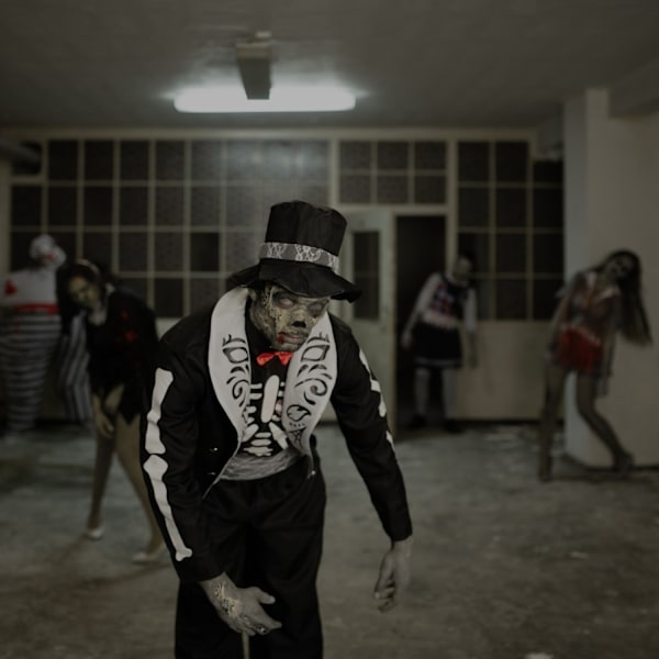 tectake Halloween cool gentleman kostume White L