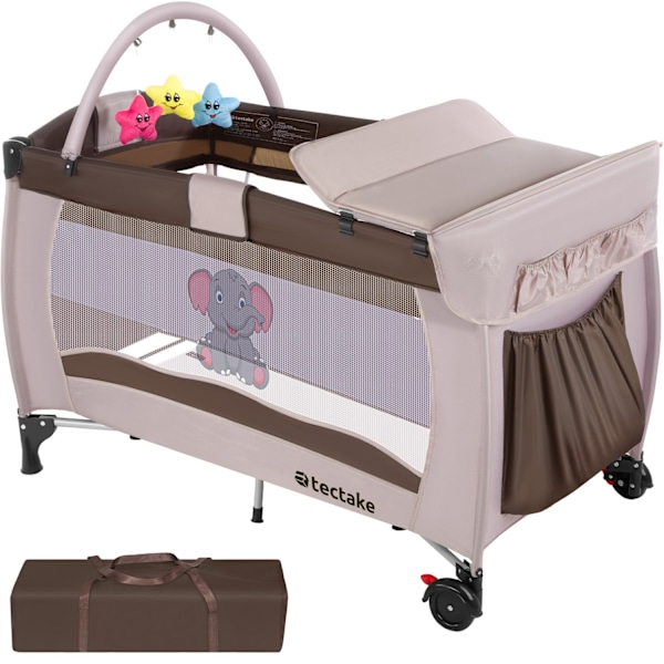 tectake Rejseseng Doddo med transporttaske -  brun Brown