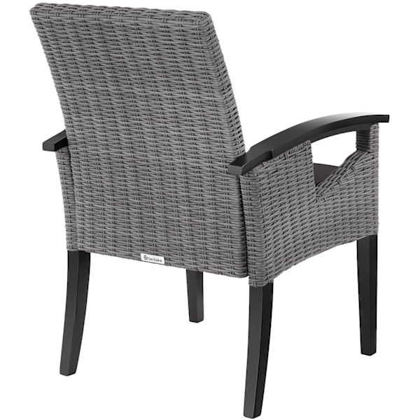 tectake Polyrattan havestol Rosarno -  grå Grey