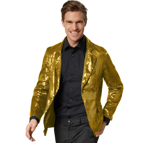 tectake Paillet jakke herrer guld Gold XL