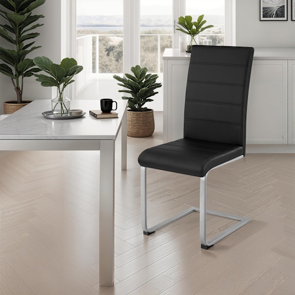 tectake Spisebordsstol Bettina, sæt -  sort Black