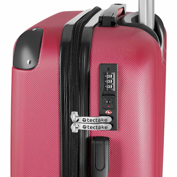 tectake Kuffertsæt Pucci 4 dele -  vinrød Wine red