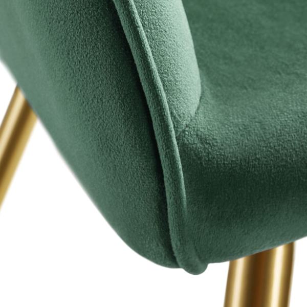 tectake Stol Marilyn velour, guld -  mørkegrøn/guld Dark green