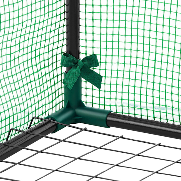 tectake Drivhus med presenning, firkantet 143x143x195cm Green