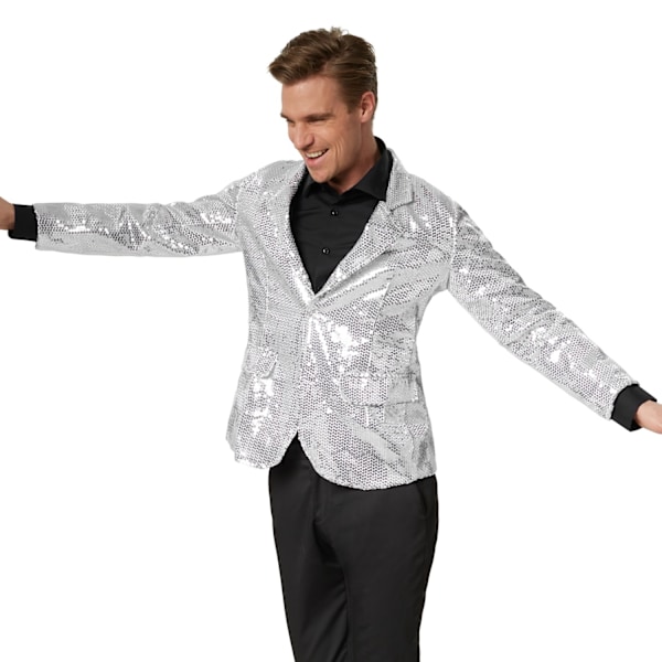 tectake Paillet jakke herrer sølv Silver XXL