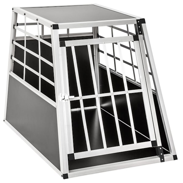 tectake Hundebur single med lige bagvæg - 65 x 90 x 69,5 cm 65 x 90 x 69,5 cm Black