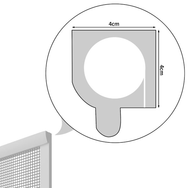tectake Insektnet rullegardin - 110 x 160 cm 110 x 160 cm White