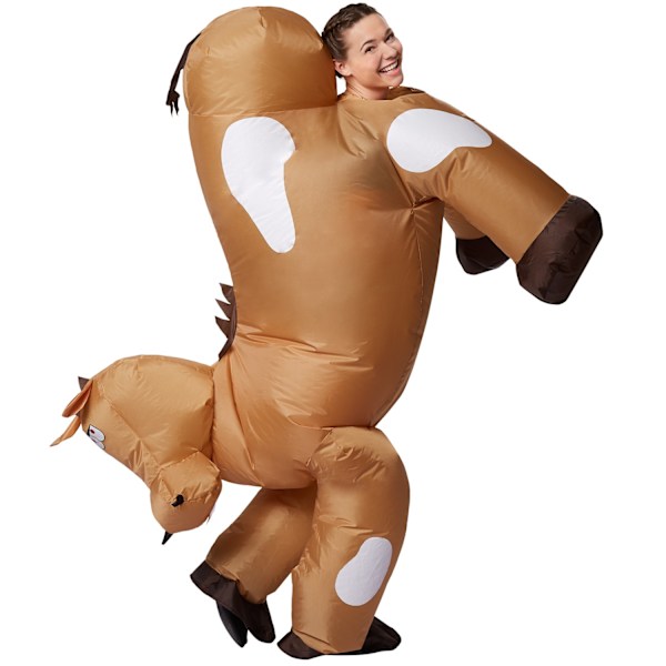 tectake Selvoppusteligt kostume Hest Cream