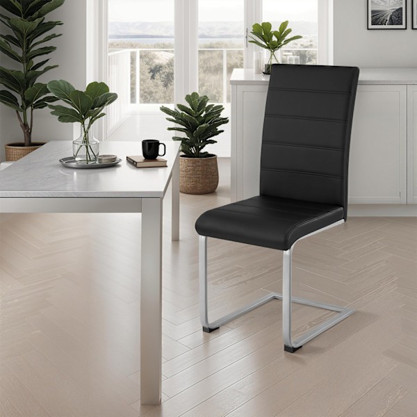 tectake Spisebordsstol Bettina, sæt -  sort Black