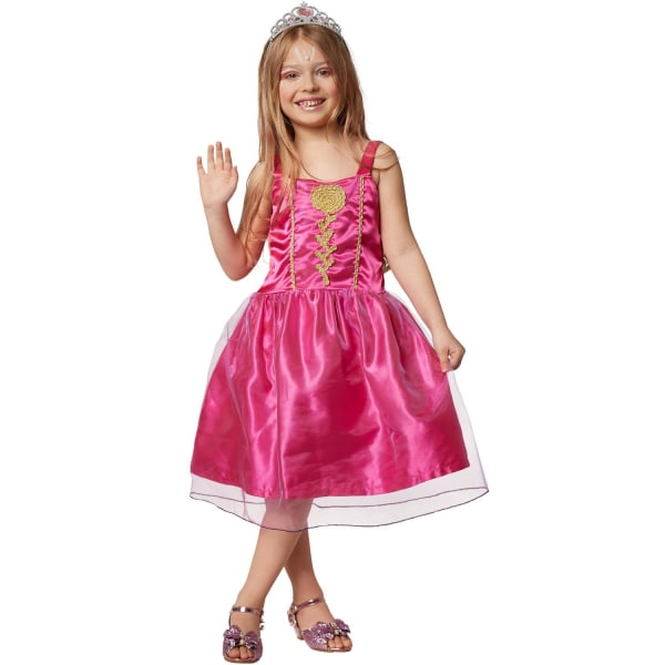 tectake Prinsesse Rose Pink børnekostume LightPink 128 (7-8y)