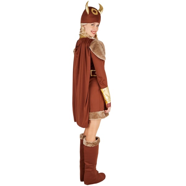 tectake Vikingehøvding kostume kvinde Brown XXL