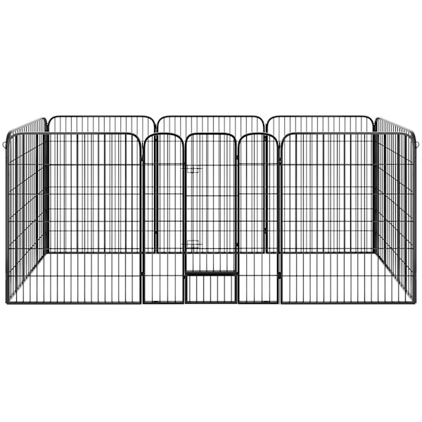 tectake Hvalpegård, 8-kantet - 100 cm 100 cm Grey
