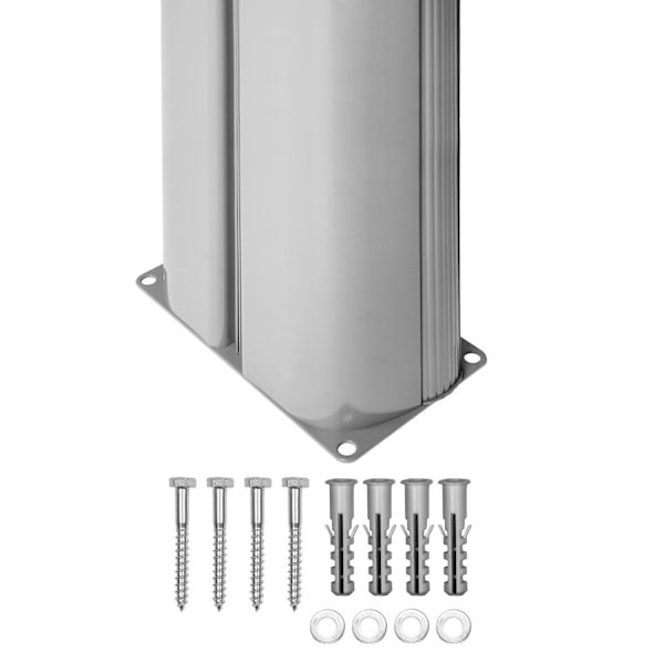 tectake Dobbelt læhegn i aluminium og polyester - 200 x 600 cm Grey