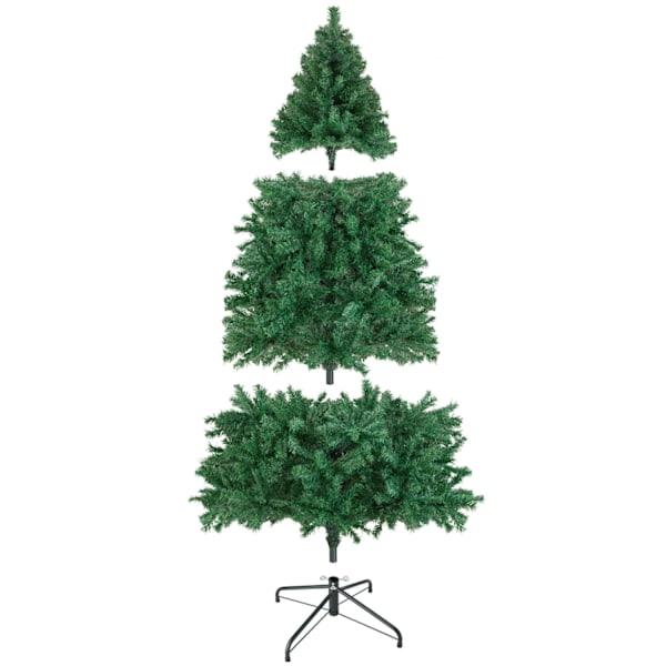 tectake Kunstigt juletræ Dasher, naturtro udseende - 210 cm 210 cm Green