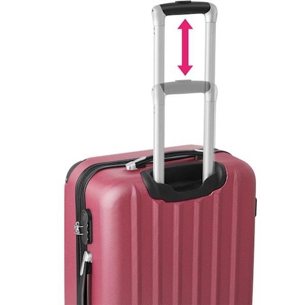 tectake Kuffertsæt hardcase -  rød Red one size