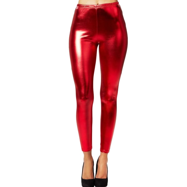 tectake Leggings i metallisk look rød Red XL