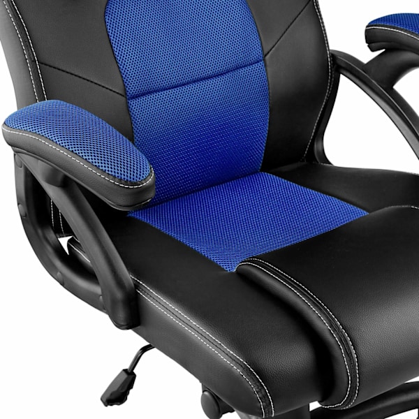 tectake Gamerstol Mike -  sort/blå Blue