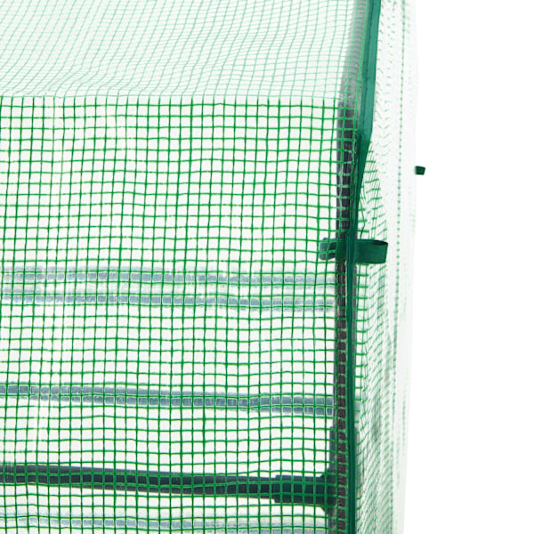 tectake Drivhus med presenning, firkantet 143x143x195cm Green