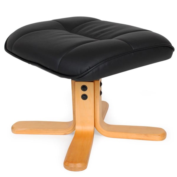 tectake Lænestol med skammel Model 1 -  sort/beige Beige