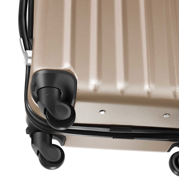 tectake Kuffertsæt hardcase -  champagnefarvet Champagne one size