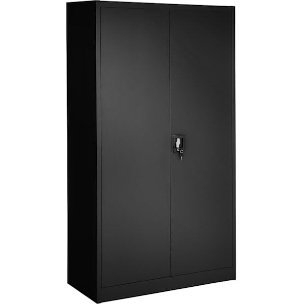tectake Låsbart arkivskab med hylder og ophæng -  sort Black